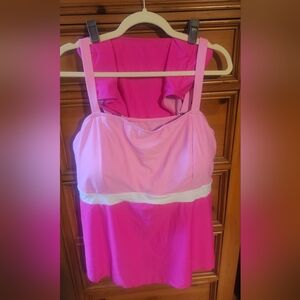 CATALINA  Plus Size Pink and White Two Piece Swimsuit